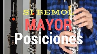 Escala SI Bemol MAYOR con posiciones exactas [upl. by Nasho942]