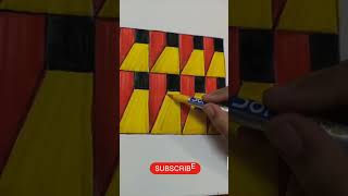 Easy and unique 3d illusion Drawing 😍  voice by mrroshan3dart shorts illusion viral [upl. by Whitman]