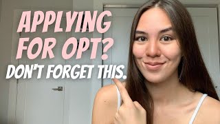 How to Apply for OPT in 2020 — Checklist for International Students [upl. by Lorilyn579]