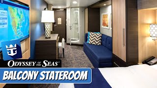 Odyssey of the Seas  Balcony Stateroom  Full Walkthrough Tour amp Review 4K [upl. by Justina]