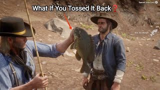 What Happens If Arthur Throws Away The Legendary Bluegill Fish In Front Of Kieran  RDR2 [upl. by Ordnajela273]