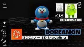 3DCio Doraemon 3d Modelling Tutorial AndroidIos [upl. by Ogata]