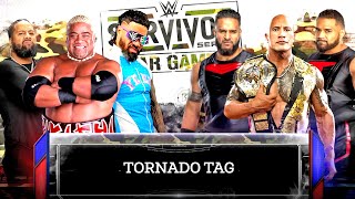 WWE 2K24 The Rock amp Tama Tonga amp Tonga Loa vs Jey Uso amp Jimmy Uso amp Rikishi [upl. by Melva]