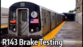 ⁴ᴷ R143 Brake Testing in the Rockaways [upl. by Cassella565]