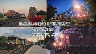 Railfanning in Elkhart and Oceola with these guys Read Description [upl. by Eifos]