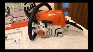 Stihl MS 231C  punere in functiune si pornire [upl. by Anelej]