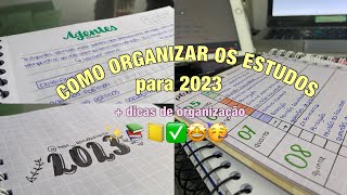 ✨COMO ORGANIZAR OS ESTUDOS PARA 2023  dicas de organização  anotações de sala ✨📚✅🥵🥳🤩📒 [upl. by Accisej]