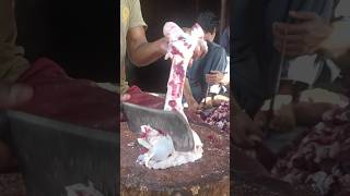 Bone cutting expert butchers food streetfood cuttingskills [upl. by Yesiad243]