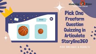 Articulate storyline 360 Tutorial  How to Make Pick one Questions for a Quiz using the freeform [upl. by Irrol]