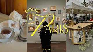 4 days in Paris travel vlog 2024  museums cafes flea market bakeries le marais solo in paris [upl. by Ennaerb731]