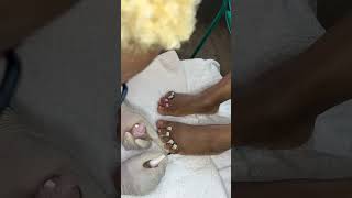 Waterless Pedicure using Dazzle Dry Polish pedicure footcare foothealth nailinspo [upl. by Ennoryt]