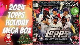 2024 Topps Holiday Mega Box  1 Auto or Relic Per Box [upl. by Ylrebmi886]