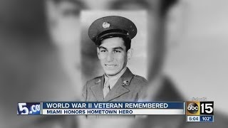 Arizona war hero honored for fight in Italy [upl. by Ydor]