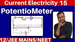 Current Electricity 15  PotentioMeter Measurement of EMF of Cell and internal resistance of Cell [upl. by Ylle857]