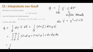 Mathe II 15  Integralsatz von Gauß [upl. by Brodench626]