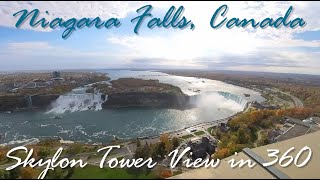 Niagara Falls  360 View from the Skylon Tower of the Horseshoe Falls and American Falls [upl. by Kelcey]