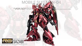 RG 1144 SAZABI Gundam CUSTOM BUILD Gunpla Speed Painting build [upl. by Ruddy187]