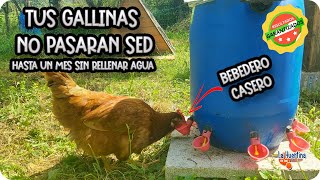 Bebedero Automático Para Gallinas Y Aves Casero  La Huertina De Toni [upl. by Anahoj139]