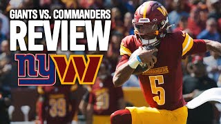 Giants at Commanders Week 2 Game Review  PFF [upl. by Emelita]