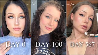 Growing out BLACK HAIR DYE timelapse 1 year amp 6 months of hair growth [upl. by Ennaeirrac]