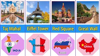 Most Iconic Tourist attractions by different Countries  Best Tourist destination by Countries [upl. by Lj525]