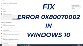 Fix Windows Update ERROR 0X80070002 In Windows 10  2023 [upl. by Clevey22]