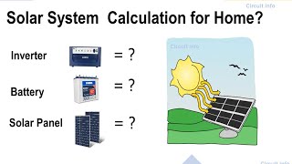 Solar System Calculation For Home  Inverter battery solar panel requirement  350w Calculation [upl. by Polad804]