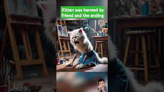 Kitten was harmed by friend and the happy ending catmeowmow cat kittten funny catlover pets [upl. by Caleb]