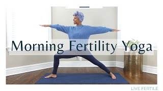 Morning Fertility Yoga  Gentle AM Yoga for Fertility and Conception [upl. by Anak]