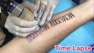 Roman numerals Tattoo  Artist saitamatattoo  EP47 Time Lapse [upl. by Murielle985]