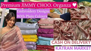 Most Premium Jimmy Choo Organza Fabric Sarees 😍 COD Free Shipping Available Net Fabric [upl. by Latt]