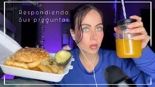 Asmr Comiendo Hamburguesa 🍔 y Respondiendo tus Preguntas [upl. by Woodson507]