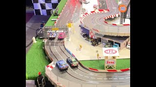 Carrera Digital Slot Car Race 4 way GT Race Track Girl Vs Todd vs Kurt vs Dave slotcar carrera [upl. by Prinz307]