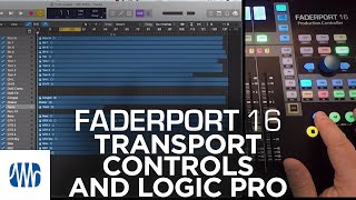 PreSonus–Transport Controls with FaderPort 16 and Logic Pro [upl. by Ovatsug]