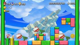 New Super Mario Bros U 100 Walkthrough Episode 2  World 1  The Acorn Plains continues [upl. by Blau]