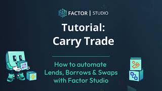 How to Create Carry Trade Strategies  DeFi Tutorial  Factor Studio [upl. by Evyn]