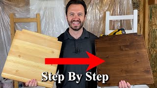 How to Stain Wood Using Varathane Gel Stain Step By Step [upl. by Guss233]