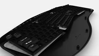 Adesso TruForm 4500 24GHz Wireless Ergonomic Touchpad Keyboard [upl. by Ovatsug]