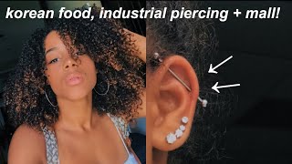 A Day In My Life Industrial Piercing Korean food amp Mall  Azlia Williams [upl. by Naek583]