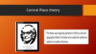 Central Place theory by Christaller [upl. by Layor]