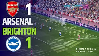 Arsenal 11 Brighton  Premier League 2425  SimulationRecreation eFootball [upl. by Barthold]