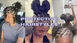 Trying protective Hairstyles for 4B4C Hair [upl. by Yruama]