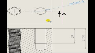 Solidworks Tutorial  Partie 2 Représentation taraudage mise en plan [upl. by Anaile]