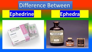 Distinction between Ephedrine and Ephedra [upl. by Arrio]