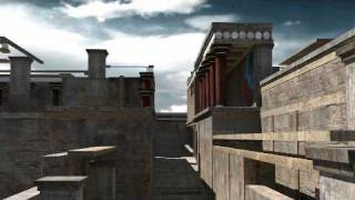 Knossos Palace Reconstruction Crete 3D [upl. by Nylatsyrk]