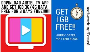 for newampold user alsoDownload Airtel tv app and get assured 1gb free 3g4g data 100 working [upl. by Arikehs]