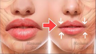 Get Smaller amp Slimmer Lips Naturally  Lift Droopy Mouth Corners Reduce Mouth Fat Laugh Lines [upl. by Godwin]