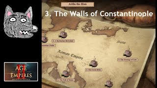 Age of Empires 2 DE Campaigns  Attila the Hun  3 The Walls of Constantinople [upl. by Sinnel587]