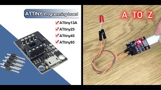 Pluggable ATTINY Development Board For ATtiny13AATtiny25ATtiny45ATtiny85 Programming Micro Usb [upl. by Nylitak]