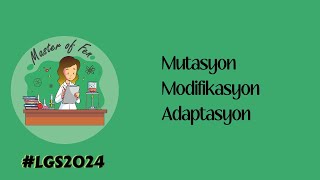 Mutasyon Modifikasyon Adaptasyon  LGS 2024 [upl. by Sacul]